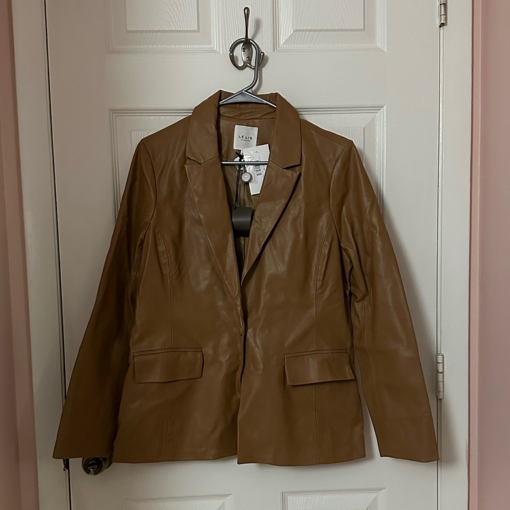 Leather blazer